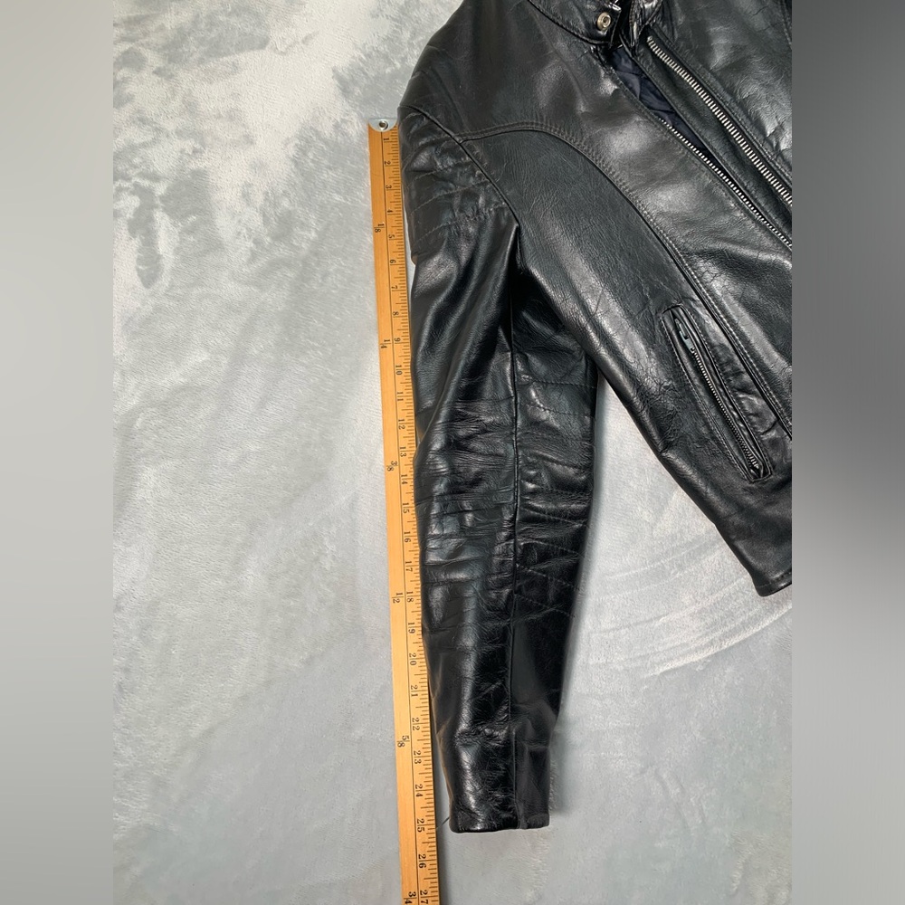 Vintage Bristol Cafe Racer Motorcycle Leather
Black punk - Picture 4 of 14